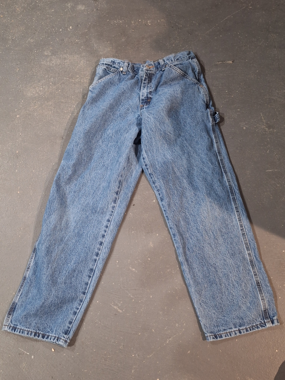 Wrangler Men's Relaxed Fit Light Blue Carpenter Denim Jeans